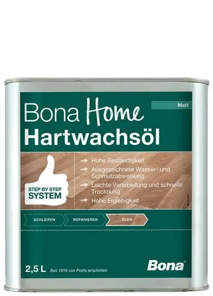 "Hard Wax Oil 2.5 Liter, Matte Wood Finish, Floor Wax image"