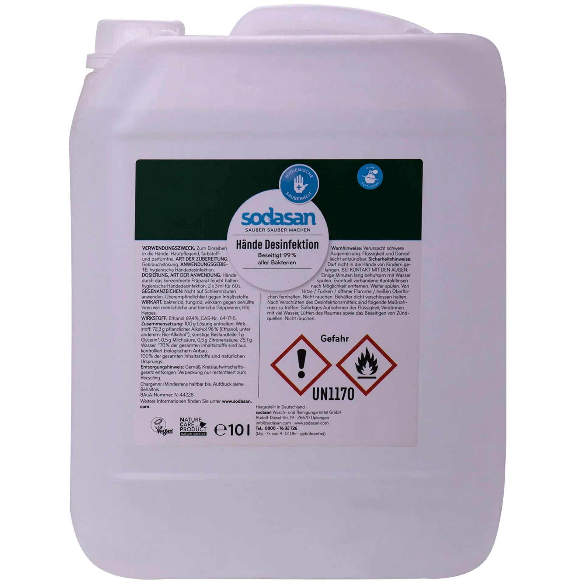 "Hand Sanitizer 10 Liter, Bulk Hand Disinfection, Hand Disinfection Canister image"