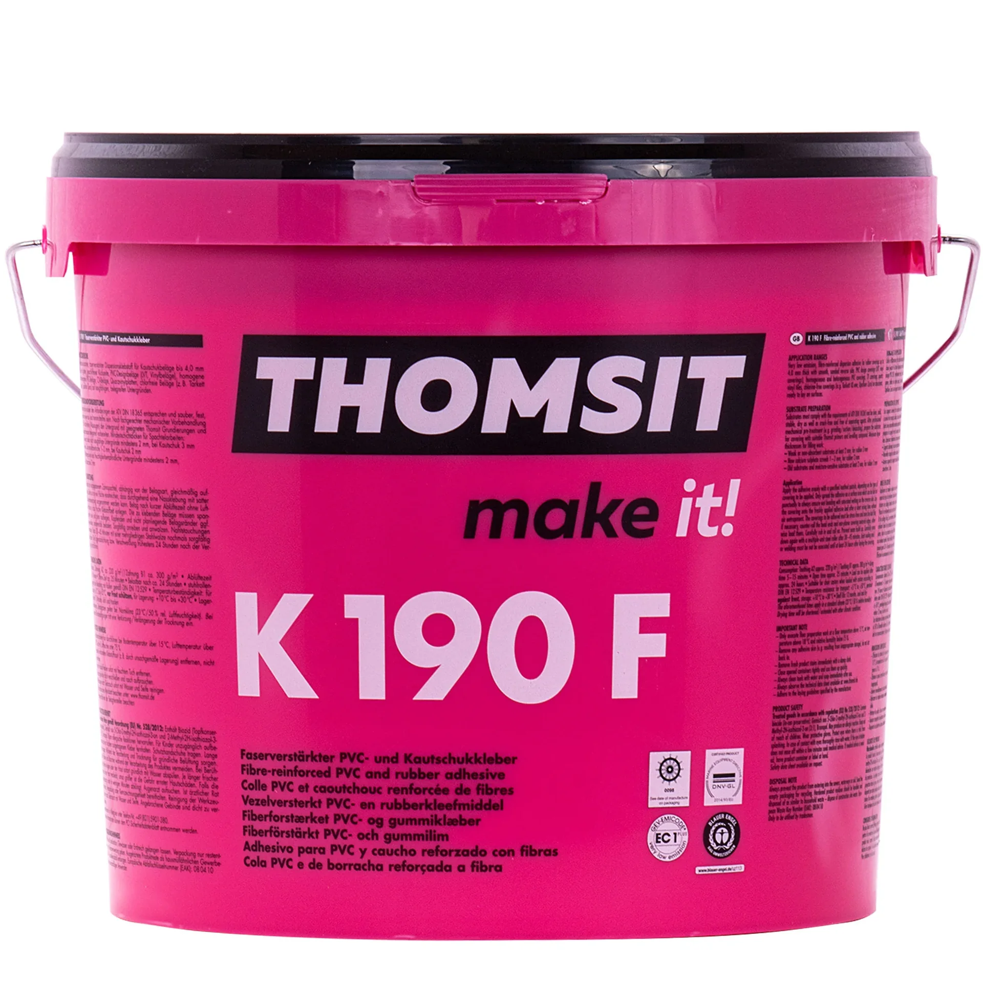 "PVC flooring adhesive, rubber flooring adhesive, fiber reinforced adhesive, 13 kg image"