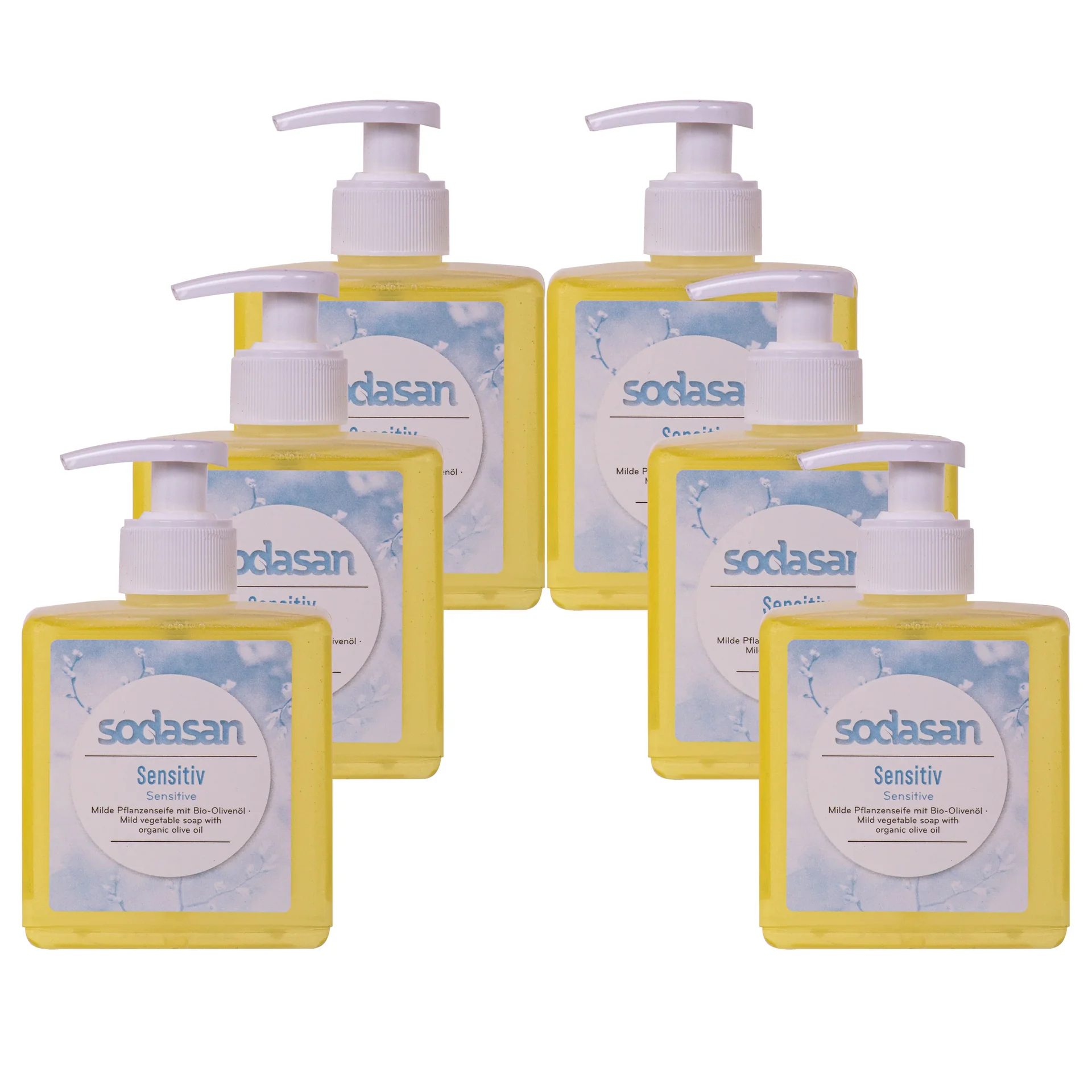 "Liquid Hand Soap, Sensitive Skin Hand Soap, Natural Hand Soap, 6 x 300 ml, Plant Based Hand Soap image"