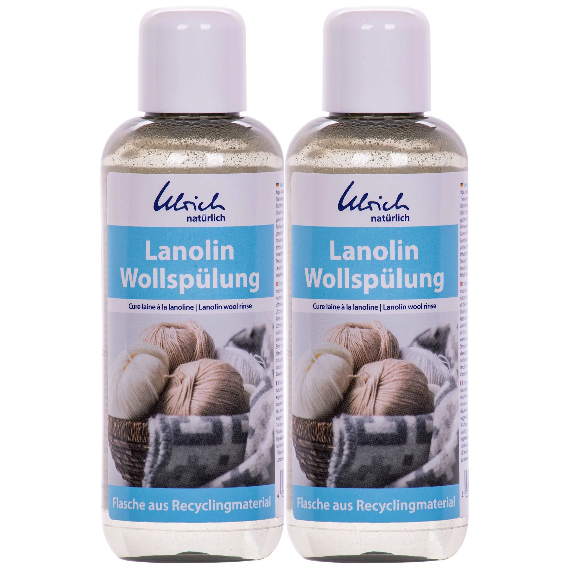 "Wool Wash, Lanolin Wool Rinse 2 x 250 ml, Wool Conditioner image"