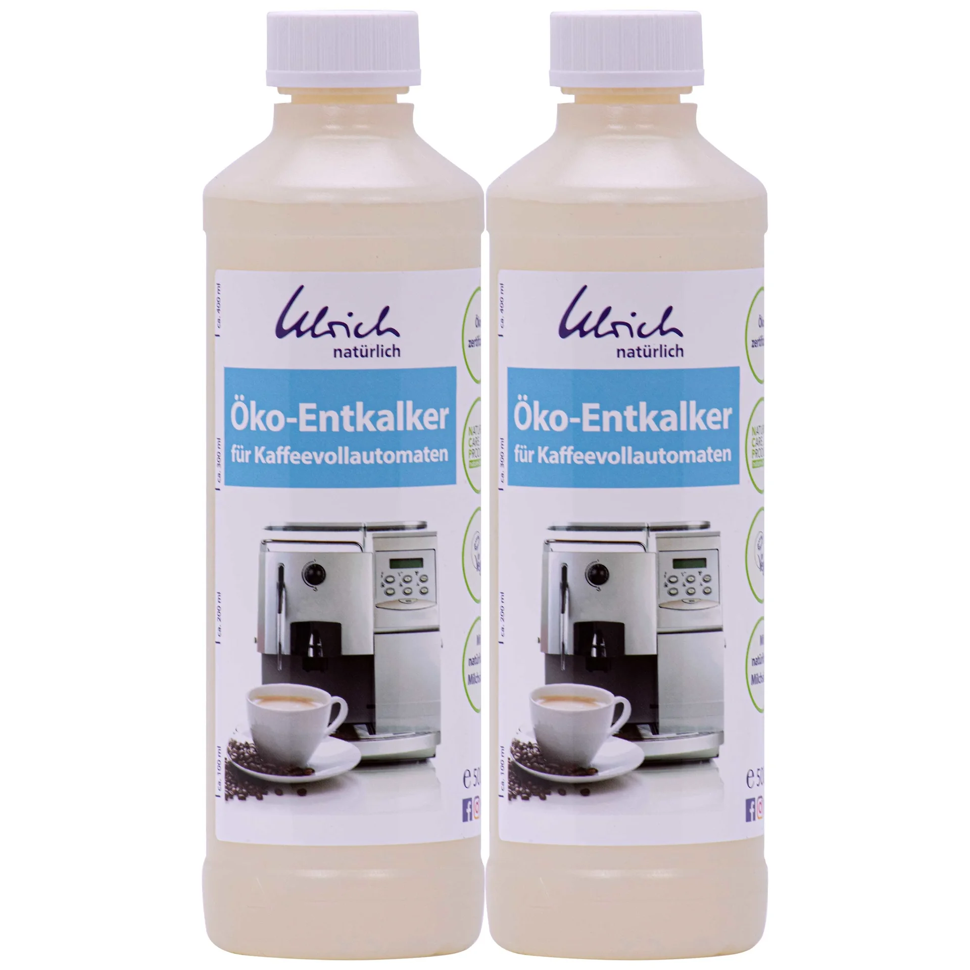 "Coffee Machine Descaler, Eco Descaler, 2 x 500 ml, Natural Descaler image"