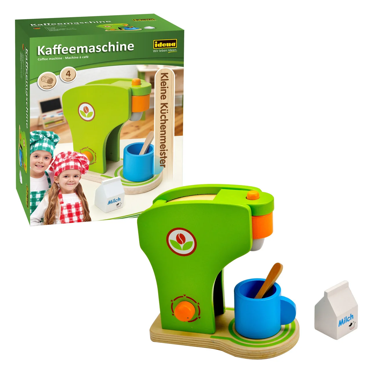 "Idena Kleine Küchenmeister wooden coffee machine - 4 pieces image"