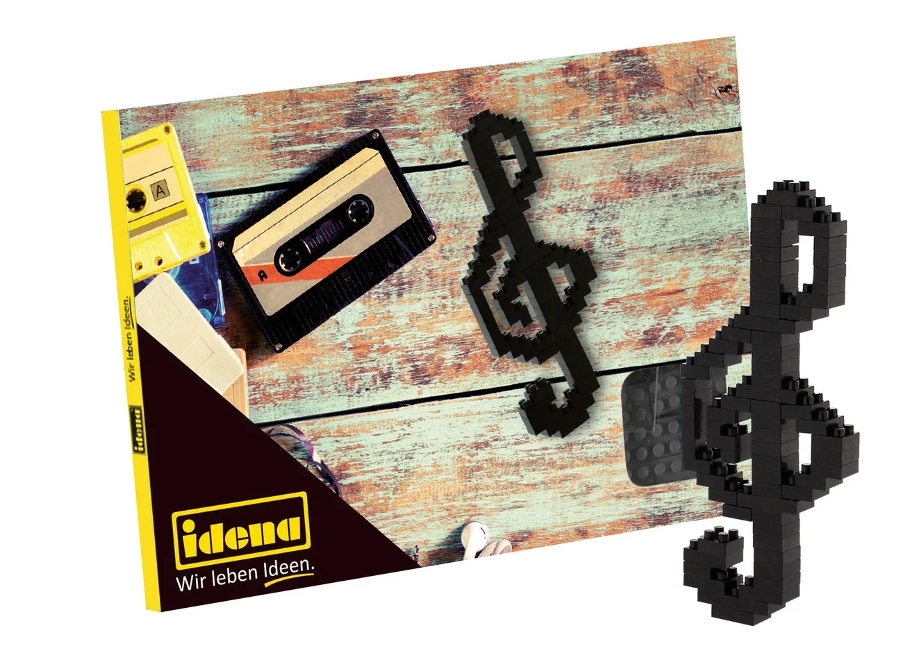 "Idena, Mini building blocks postcard – toys for children and creative craft projects, type: clef image"