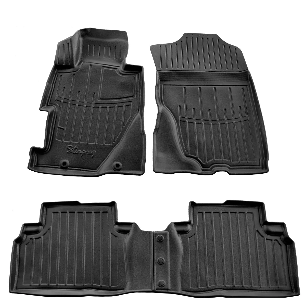 "Car floor mats, 3D Rubber floor mats for HONDA Civic 4D (2006-2011), Polyurethane, custom fit image"