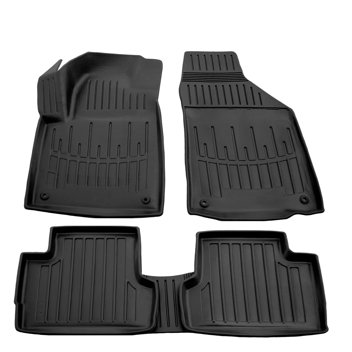 "Jeep Cherokee floor mats, KL (2013-2021), 3D rubber mats, polyurethane, custom fit image"