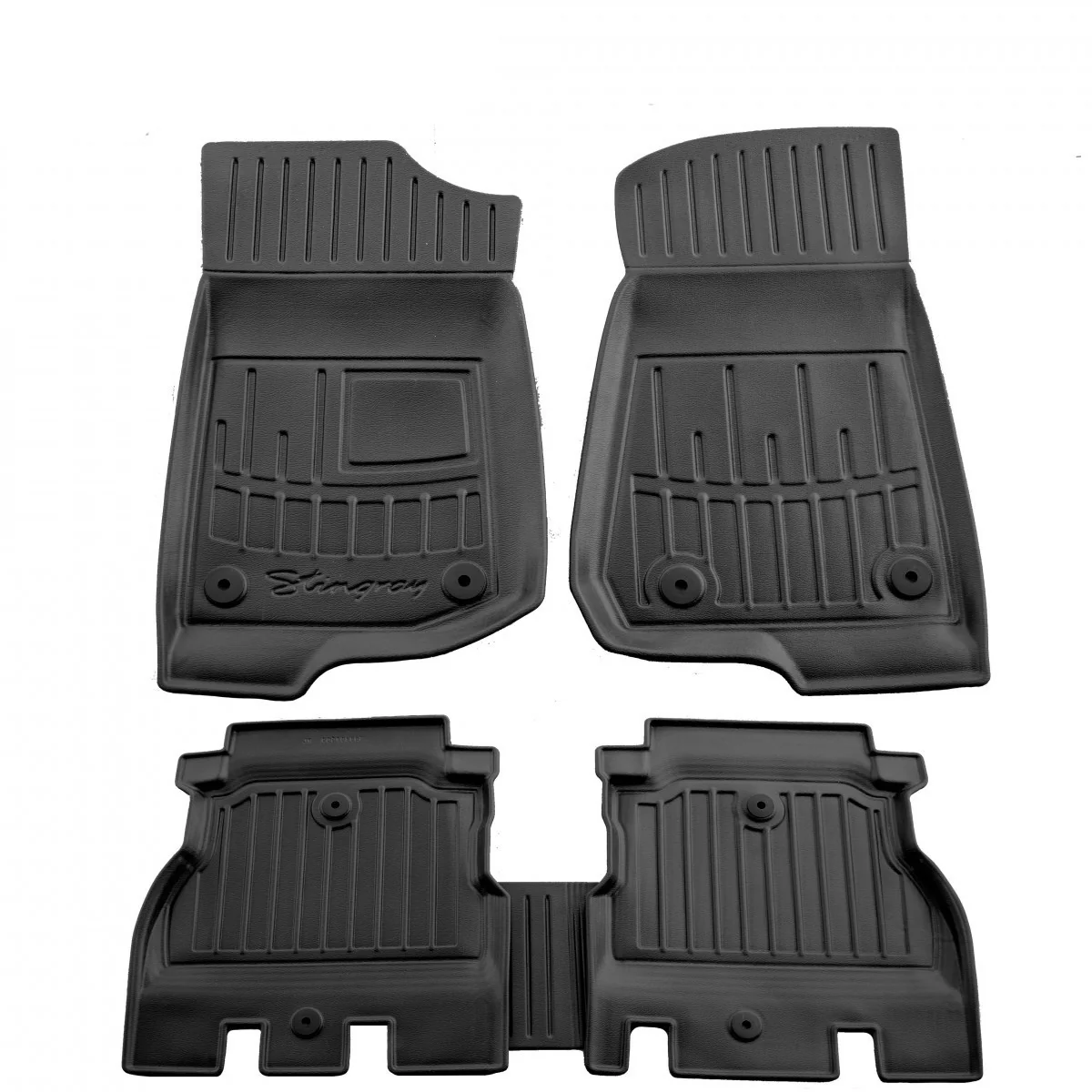 "Jeep Wrangler JL floor mats, 3D rubber floor liners, all weather car floor mats for 5 doors (2018-...) image"