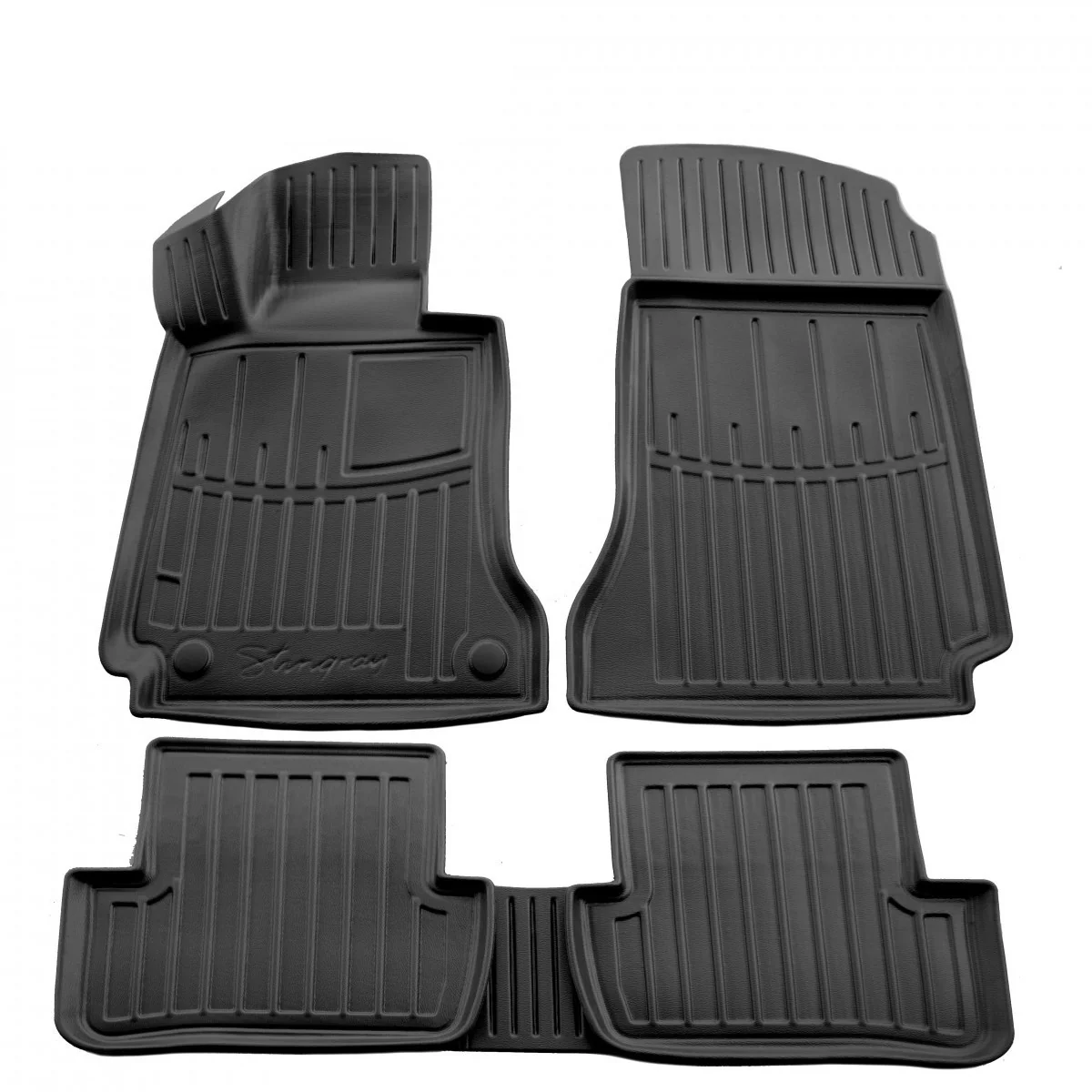 "Auto Floor Mats, 3D Rubber for MERCEDES BENZ W204 C (2007-2015), Anti-Slip image"