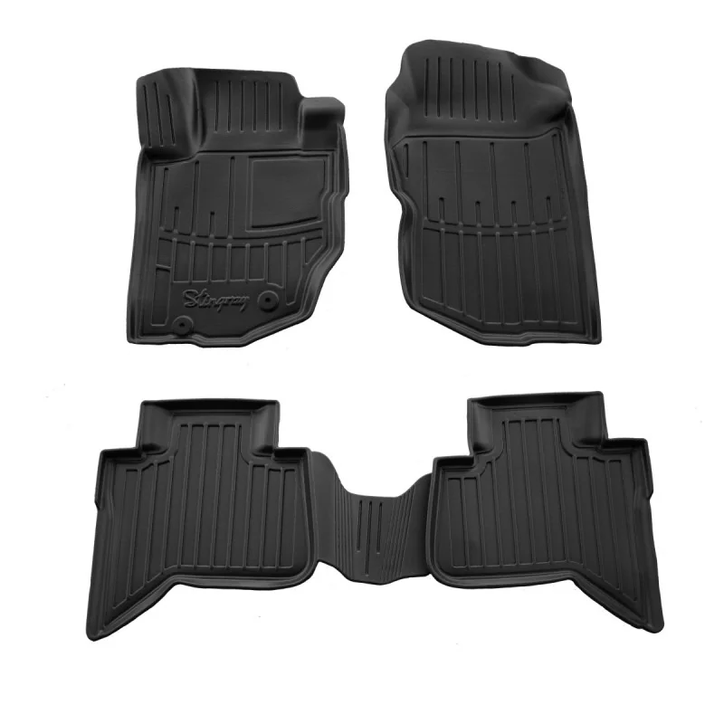 "3D Rubber Floor Mats, Car Floor Mats for MITSUBISHI L200 (LC) (2023-...), precise fit image"
