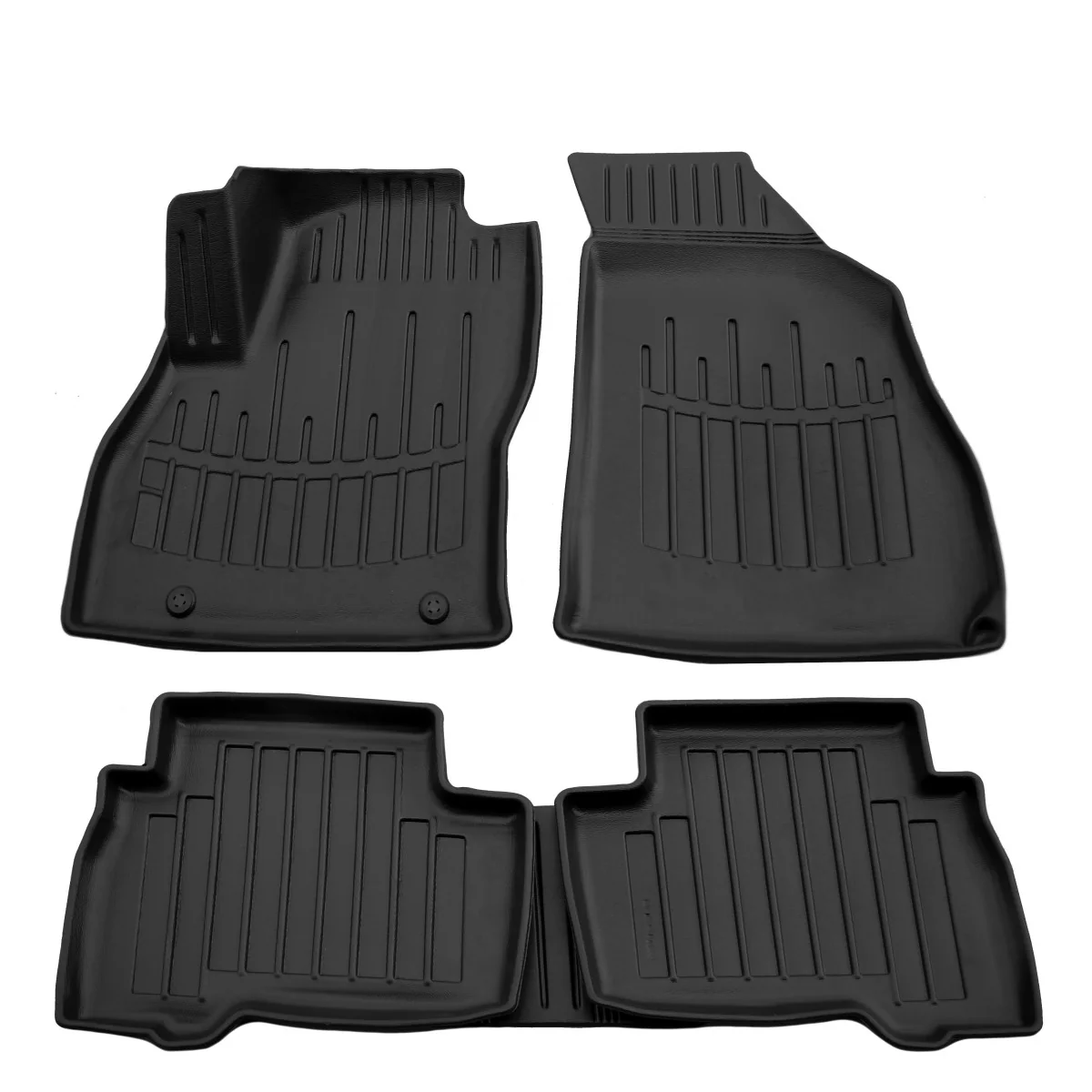 "Car floor mats, 3D rubber car mats for PEUGEOT Bipper (2008-2017), high edge, auto mats image"