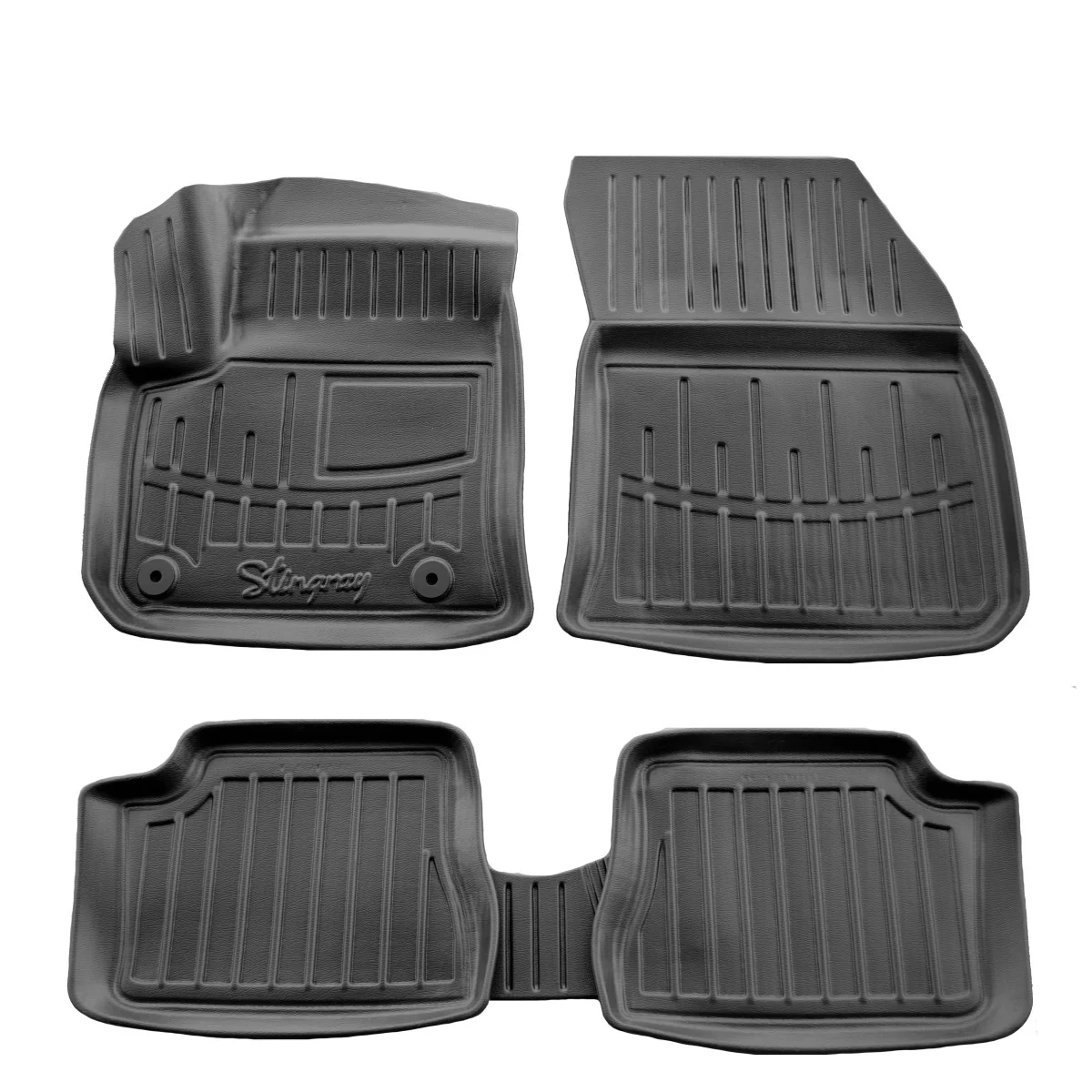 "Car Floor Mats 3D for PEUGEOT e-208 (2020-2024), custom fit, with high edge, Polyurethane image"
