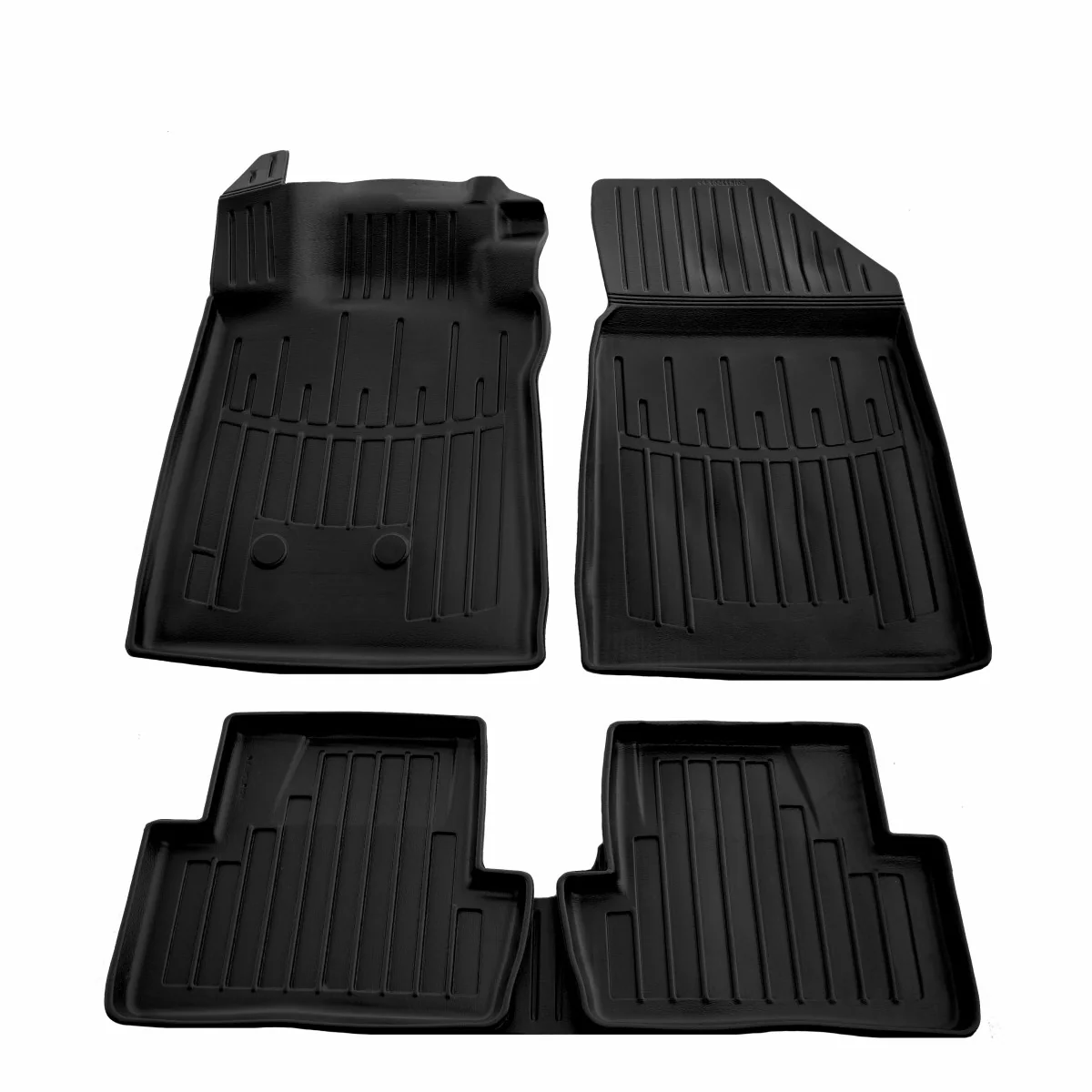 "Car floor mats, Rubber floor mats, 3D, for Renault Clio III (2005-2012), custom fit, anti-slip, high edge image"