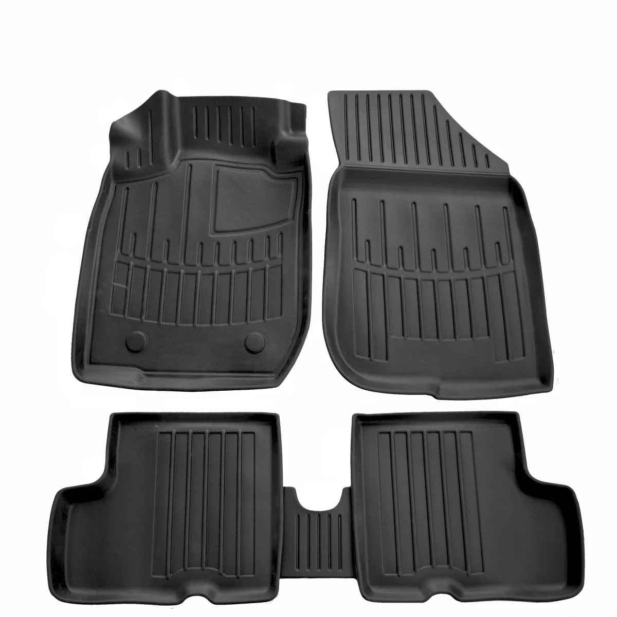 "Car floor mats, 3D rubber mats for RENAULT Duster (2015-2018) 2WD, custom fit, odor-free image"