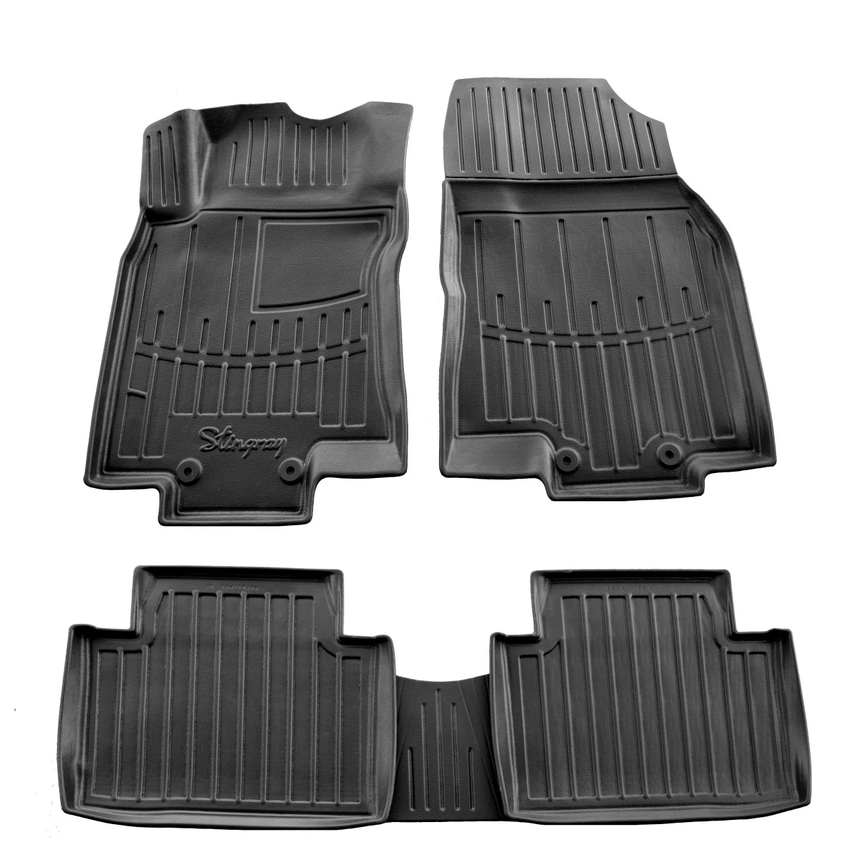 "Car floor mats, 3D rubber car mats for RENAULT Koleos II (2016-...), custom fit, odorless image"