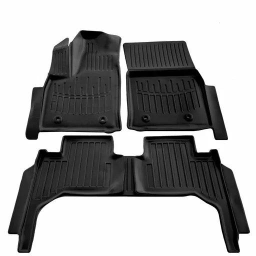 "Toyota Land Cruiser 300 floor mats, 3D rubber, custom, all weather floor mats, high edge, polyurethane (2021-...) image"