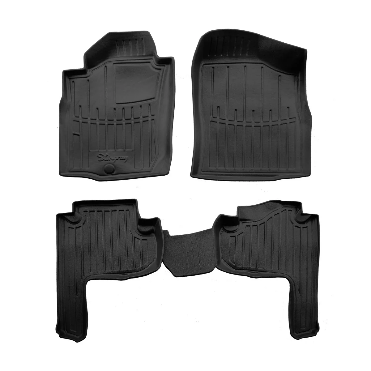 "Car floor mats, 3D floor mats, polyurethane, for TOYOTA Land Cruiser Prado J90 (5-door) 1996-2002, vehicle floor mats image"