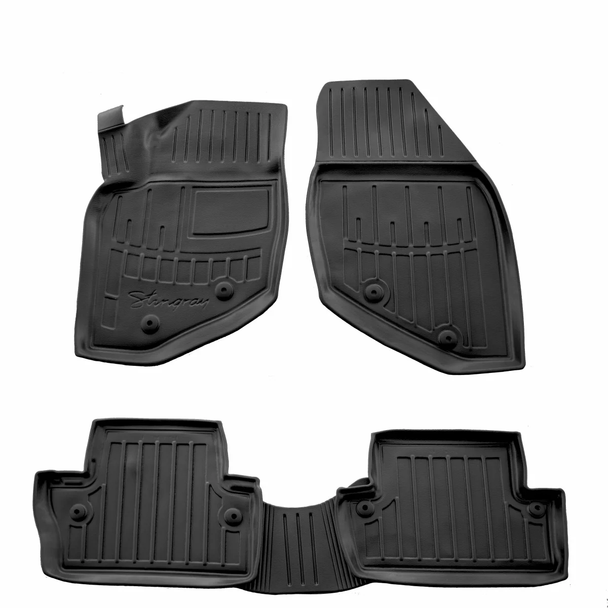 "Car floor mats, 3D rubber floor mats, TPE, high edges, custom fit for VOLVO S60 I (2001-2009) image"