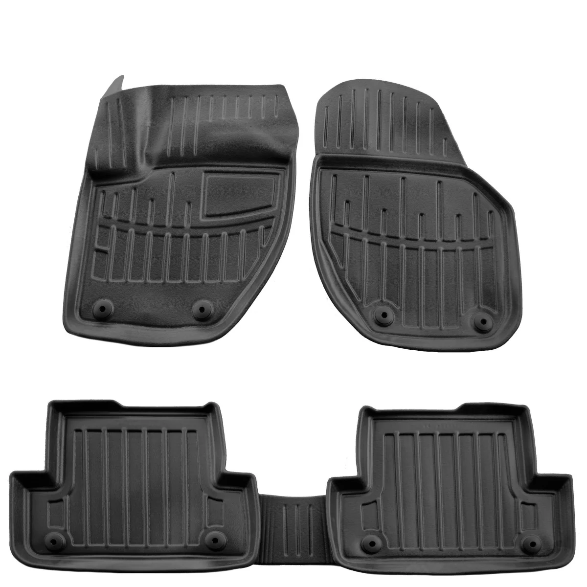 "Car floor mats, 3D rubber floor mats for VOLVO V40 (2012-2019), custom fit, odorless image"