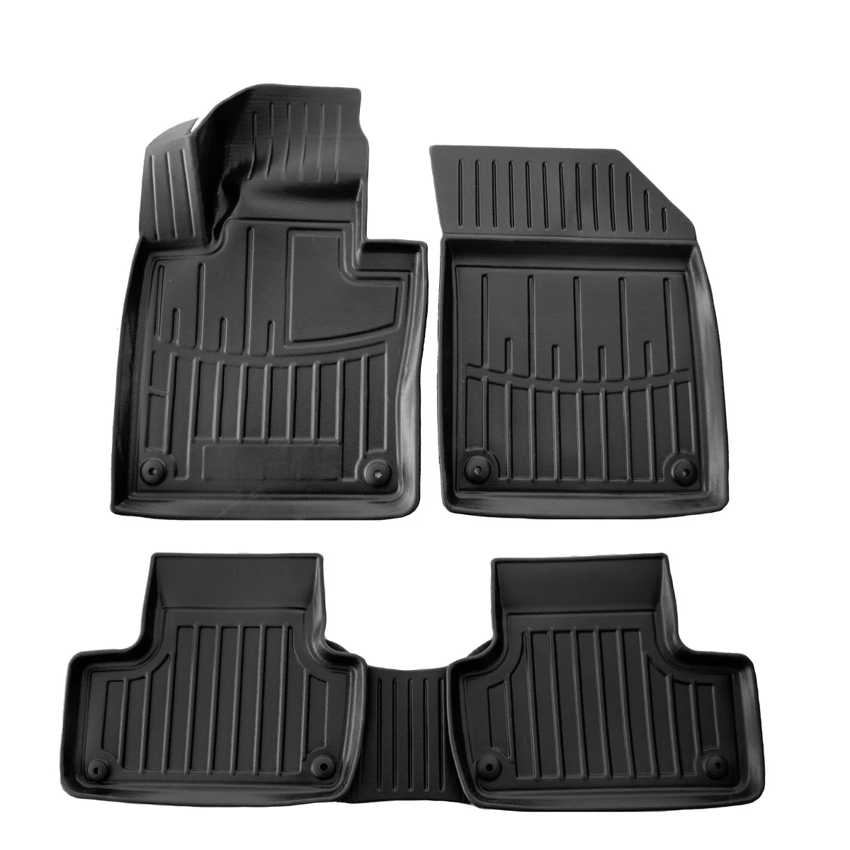 "Car Floor Mats, Rubber Car Mats, 3D Floor Mats, Custom Fit for VOLVO XC60 (2017-...), Auto Mats image"
