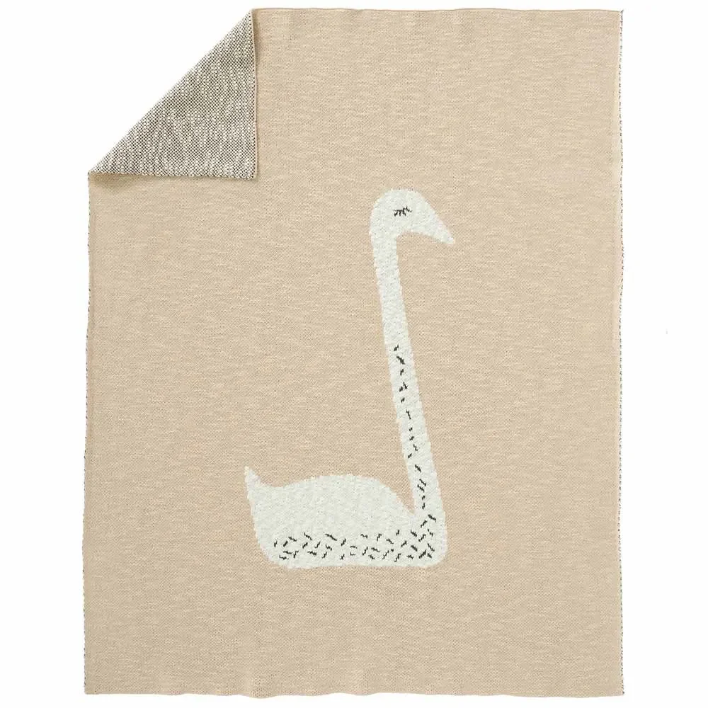 "Fresk knitting blanket swan peach, Size: 100 x 150 cm image"