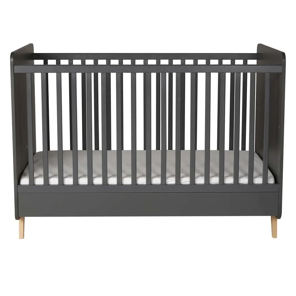 Quax loft baby bed renovable anthracite 70 x 140