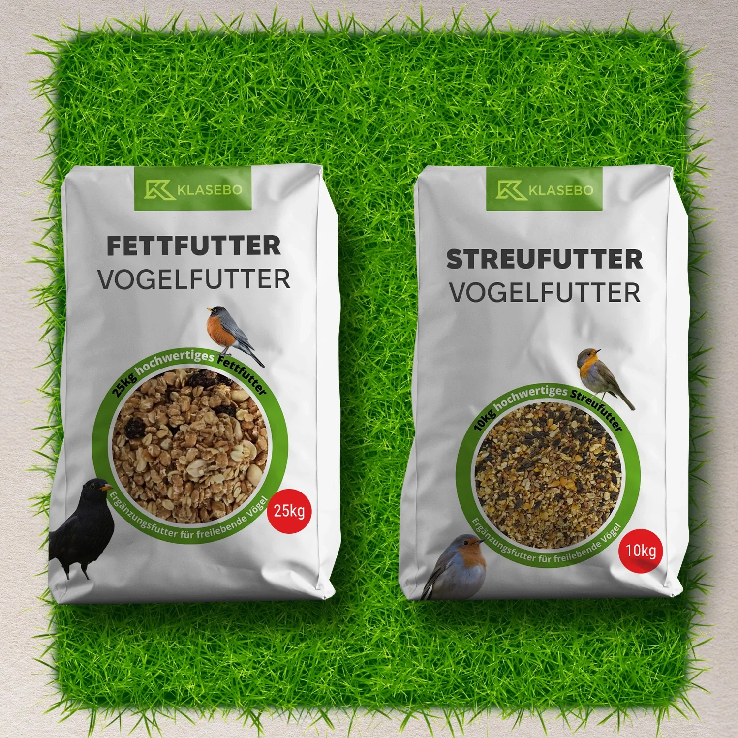 "Set Bird Feed Year-Round 35kg - Scatter Feed 10 kg, Fat Bird Feed-Mixture 25 kg image"