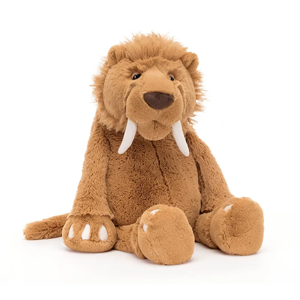 "Saber-Toothed Tiger Stellan Plush Toy by Jellycat with Nostalgic Design image"