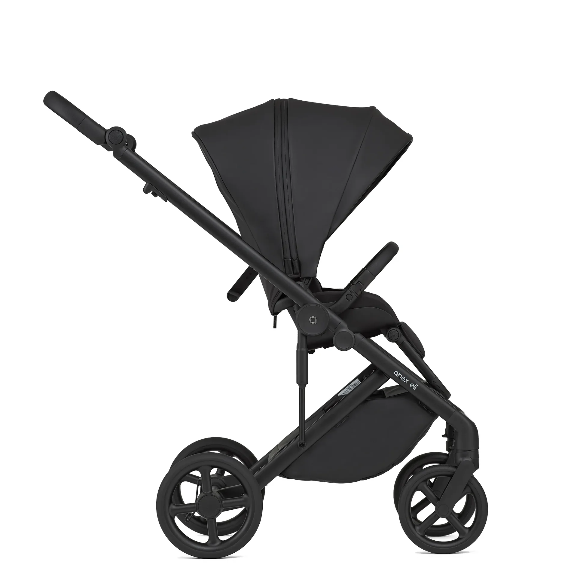 "Anex ELI Midnight convertible all-terrain stroller, luxury adjustable dark blue image"