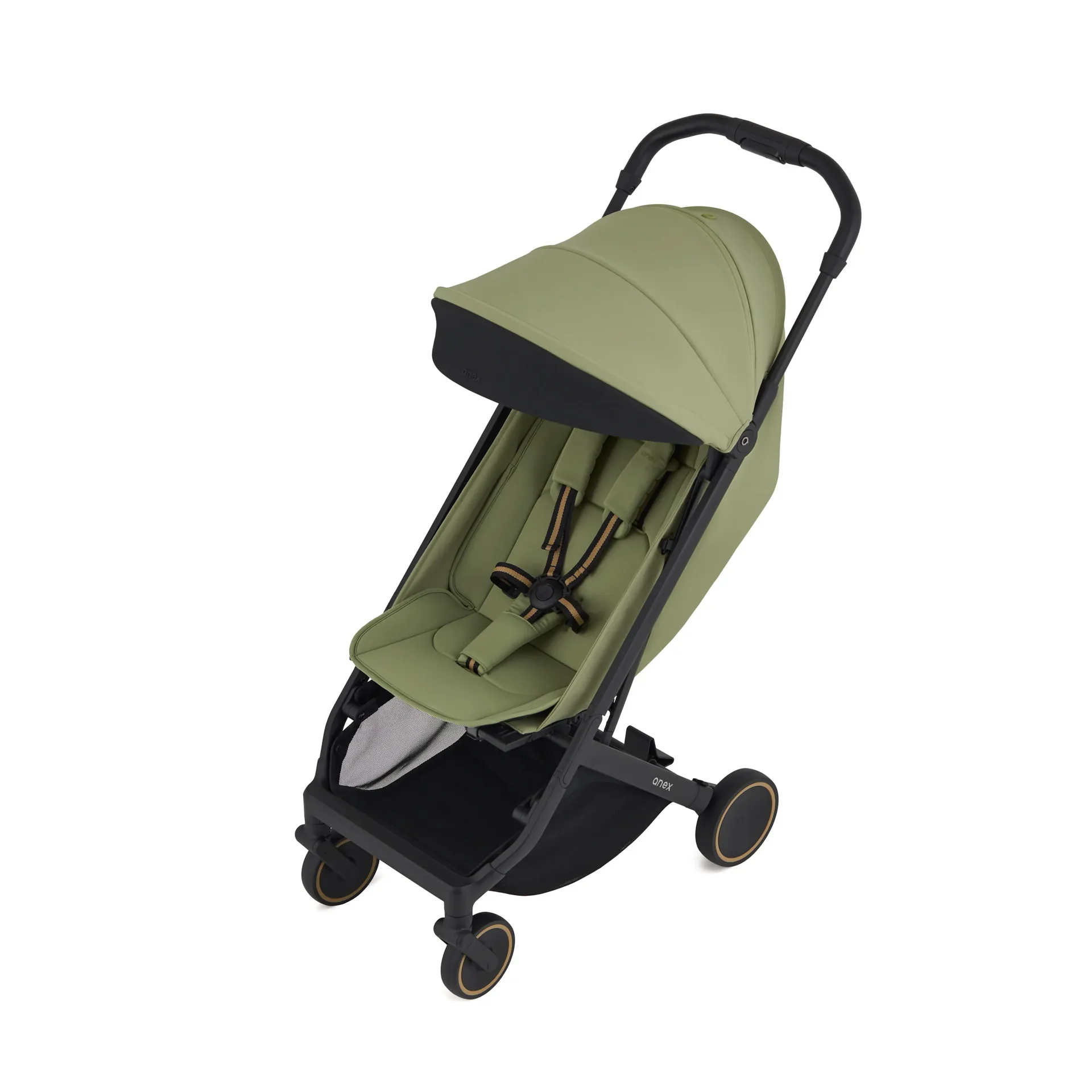 "Anex Air-X 2 Lightweight Travel Stroller, Reversible, One-Hand Fold, Green image"