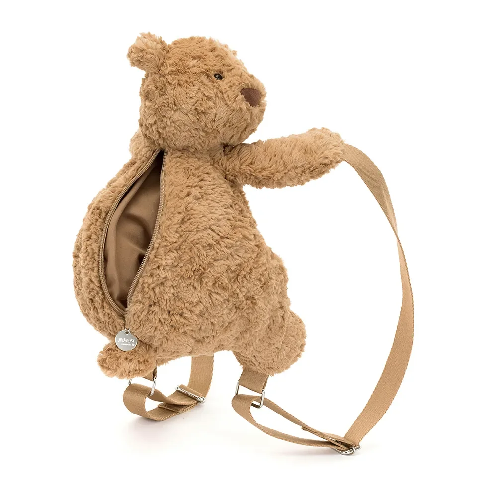 "Jellycat Kids Bear Plush Backpack, Soft Toddler Bag image"