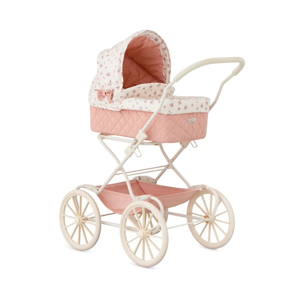"Wooden Doll Stroller (Berry), Doll Pram, Toy Stroller image"
