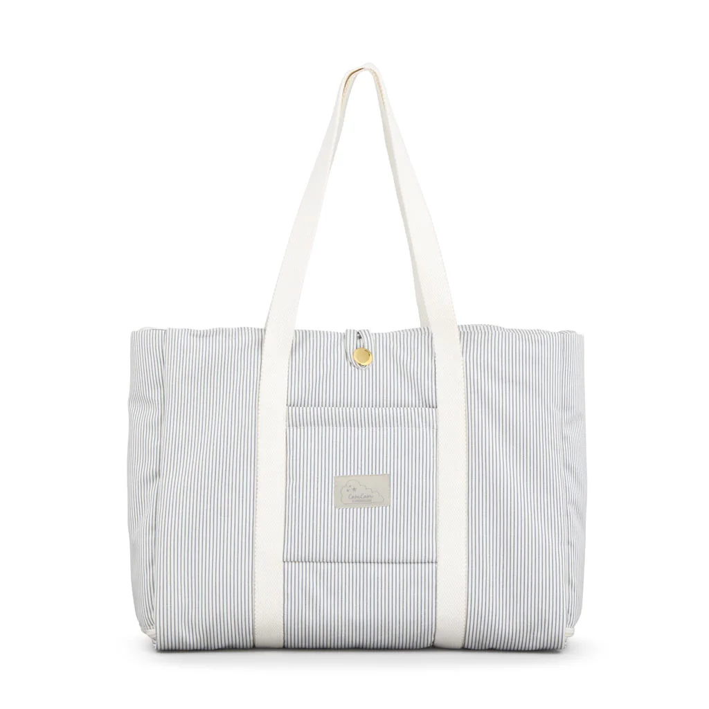 "Cam Cam Foldable Baby Changing Bag with Portable Travel Pad in Blue image"