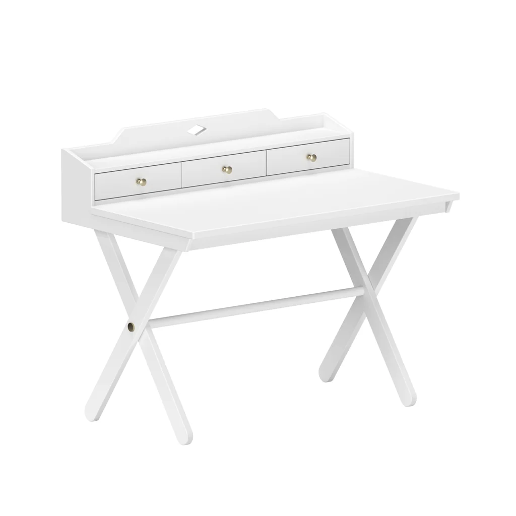 "Height-Adjustable Kids Desk, White, FSC Mix image"