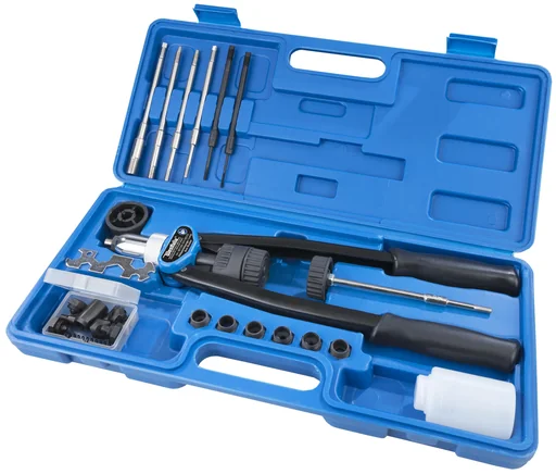 "Lever riveting pliers 2 in 1 for blind rivets and blind rivet nuts image"