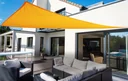 Square sun sail, sunny yellow, 250 x 300 cm