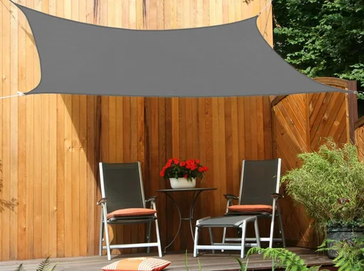 "Square sun sail water-repellent anthracite 250 x 300cm image"