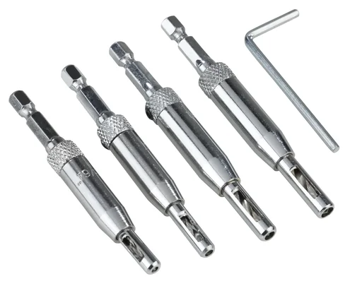 "Door hinge drill bit set, 5 pieces image"
