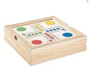 Game collection in wooden box