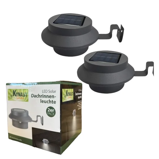 "Solar LED gutter light 2-pack image"