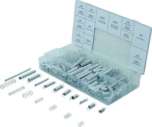 "Spring assortment, tension and compression springs, 200 pcs. image"