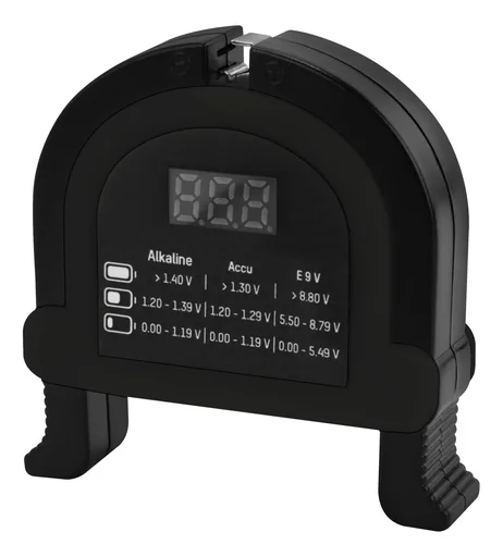 "Battery tester, universally applicable image"