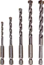 5-piece carbide drill bit set with hexagon socket