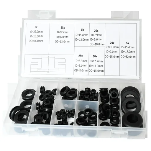 "Rubber grommets set, 110 pieces image"