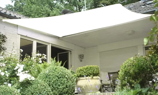 "Square sun sail HDPE cream white 360 ​​x 360cm image"
