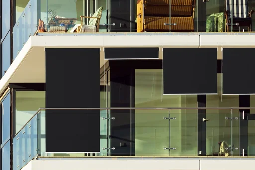 "Sun blind HDPE black 140 x 240cm image"