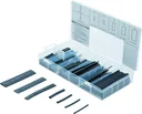 Heat shrink tubing assortment, black, 127 pieces