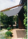 Rope-tensioned sun sail silver-grey 420 x 140cm