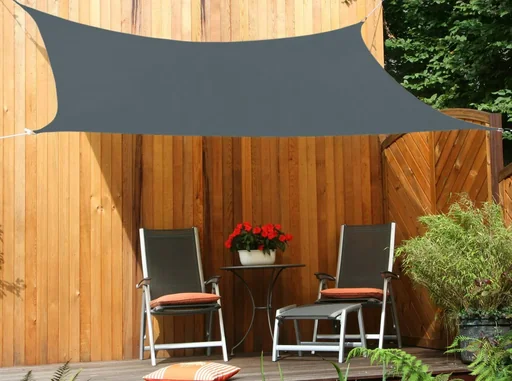 "Square sun sail HDPE grey 250 x 300cm image"