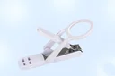 Nail clippers with magnifying glass, white