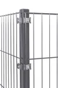 Corner post for double-rod and single-rod fence panels, 1500 x 40 x 40 mm, anthracite